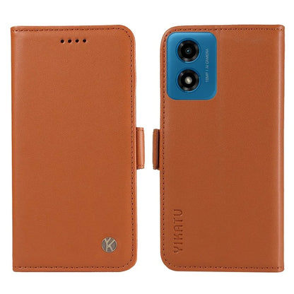 YIKATU YK-003 For Motorola Moto E14 4G / G04 4G / G04s 4G / G24 4G Case PU Leather Stand Shockproof Phone Cover