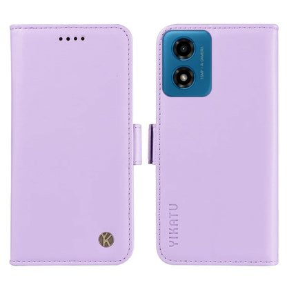 YIKATU YK-003 For Motorola Moto E14 4G / G04 4G / G04s 4G / G24 4G Case PU Leather Stand Shockproof Phone Cover