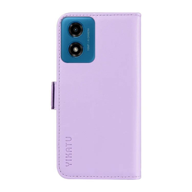 YIKATU YK-003 For Motorola Moto E14 4G / G04 4G / G04s 4G / G24 4G Case PU Leather Stand Shockproof Phone Cover