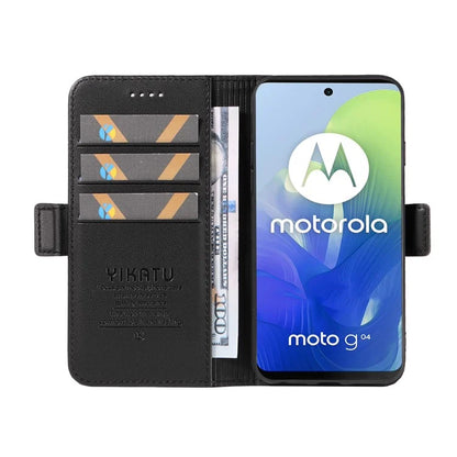 YIKATU YK-003 For Motorola Moto E14 4G / G04 4G / G04s 4G / G24 4G Case PU Leather Stand Shockproof Phone Cover