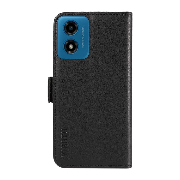 YIKATU YK-003 For Motorola Moto E14 4G / G04 4G / G04s 4G / G24 4G Case PU Leather Stand Shockproof Phone Cover
