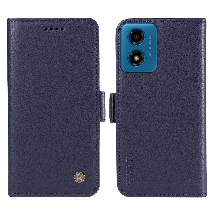 YIKATU YK-003 For Motorola Moto E14 4G / G04 4G / G04s 4G / G24 4G Case PU Leather Stand Shockproof Phone Cover