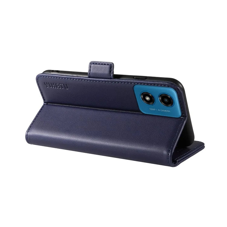 YIKATU YK-003 For Motorola Moto E14 4G / G04 4G / G04s 4G / G24 4G Case PU Leather Stand Shockproof Phone Cover