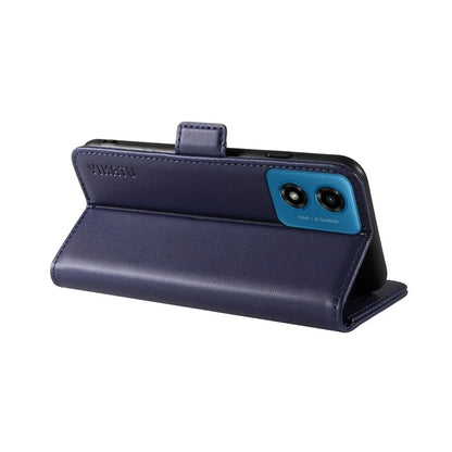 YIKATU YK-003 For Motorola Moto E14 4G / G04 4G / G04s 4G / G24 4G Case PU Leather Stand Shockproof Phone Cover