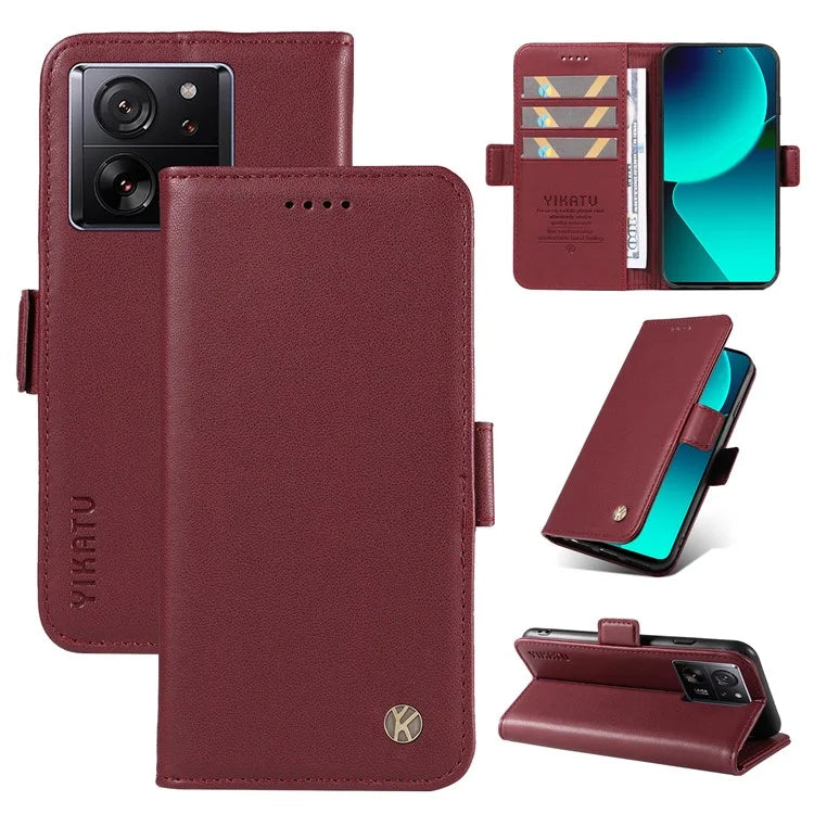 YIKATU YK-003 For Xiaomi 13T / 13T Pro / Redmi K60 Ultra Case PU Leather Wallet Protective Phone Cover
