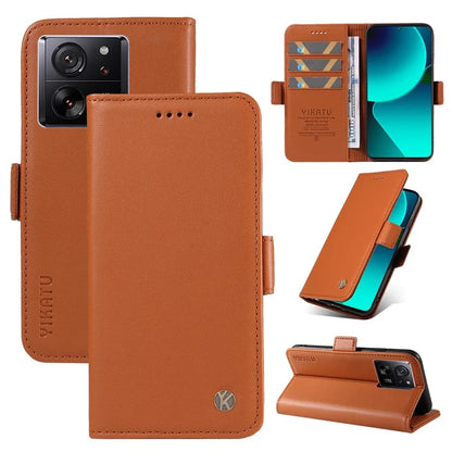 YIKATU YK-003 For Xiaomi 13T / 13T Pro / Redmi K60 Ultra Case PU Leather Wallet Protective Phone Cover