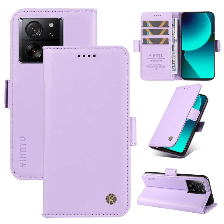 YIKATU YK-003 For Xiaomi 13T / 13T Pro / Redmi K60 Ultra Case PU Leather Wallet Protective Phone Cover
