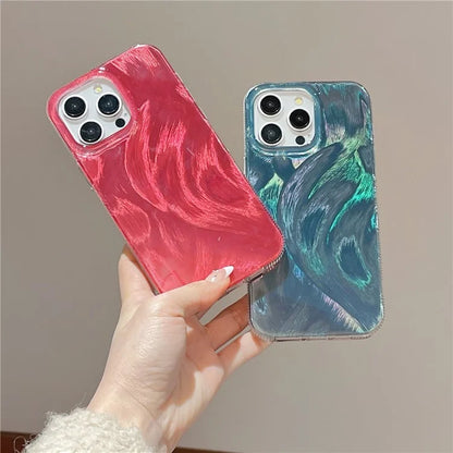 For iPhone 12 / 12 Pro Case IMD Pattern Design TPU+PC Protective Phone Cover