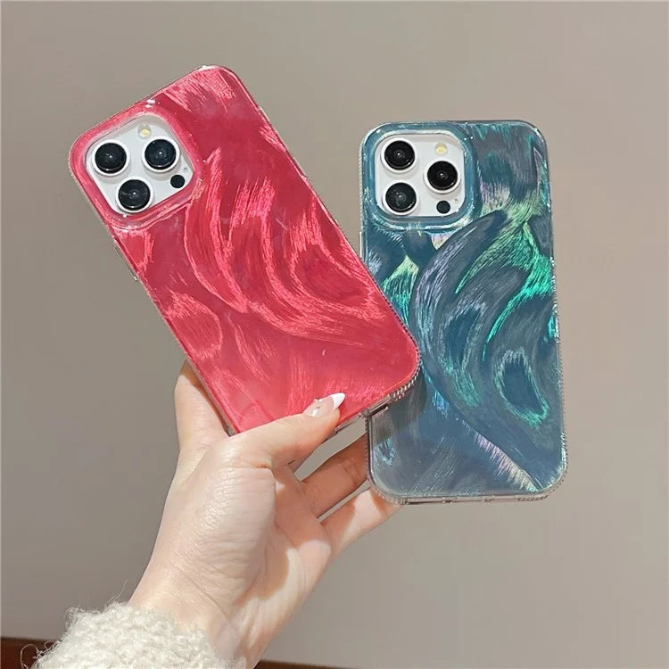 For iPhone 12 Pro Max Case Shockproof Pattern IMD TPU+PC Phone Cover