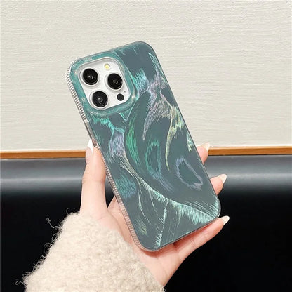 For iPhone 14 Pro Max Case TPU+PC Shockproof Pattern IMD Phone Cover