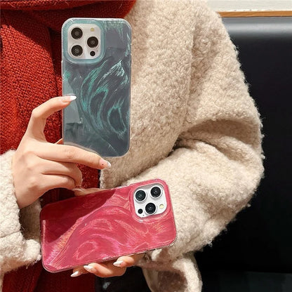 For iPhone 14 Pro Max Case TPU+PC Shockproof Pattern IMD Phone Cover