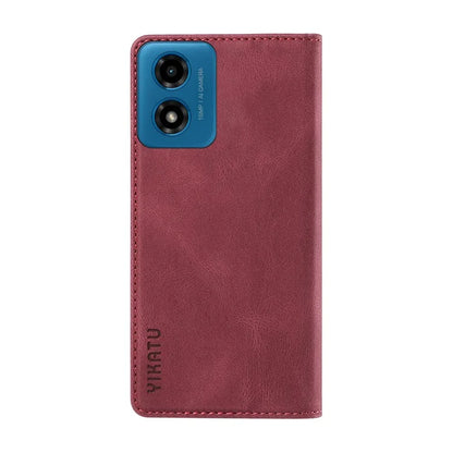 YIKATU YK-004 For Motorola Moto E14 4G / G04 4G / G04s 4G / G24 4G Case Flip Stand Skin-Touch Leather Phone Cover
