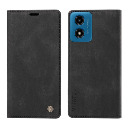 YIKATU YK-004 For Motorola Moto E14 4G / G04 4G / G04s 4G / G24 4G Case Flip Stand Skin-Touch Leather Phone Cover