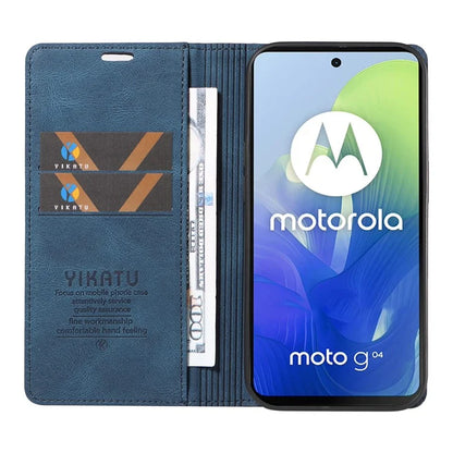YIKATU YK-004 For Motorola Moto E14 4G / G04 4G / G04s 4G / G24 4G Case Flip Stand Skin-Touch Leather Phone Cover