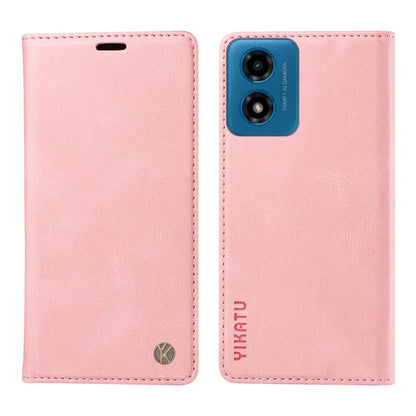 YIKATU YK-004 For Motorola Moto E14 4G / G04 4G / G04s 4G / G24 4G Case Flip Stand Skin-Touch Leather Phone Cover