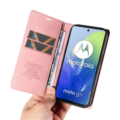 YIKATU YK-004 For Motorola Moto E14 4G / G04 4G / G04s 4G / G24 4G Case Flip Stand Skin-Touch Leather Phone Cover