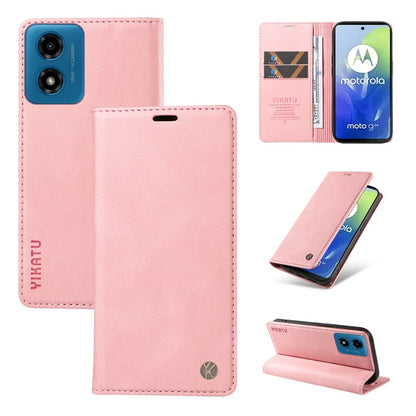 YIKATU YK-004 For Motorola Moto E14 4G / G04 4G / G04s 4G / G24 4G Case Flip Stand Skin-Touch Leather Phone Cover