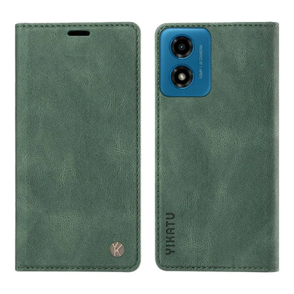 YIKATU YK-004 For Motorola Moto E14 4G / G04 4G / G04s 4G / G24 4G Case Flip Stand Skin-Touch Leather Phone Cover