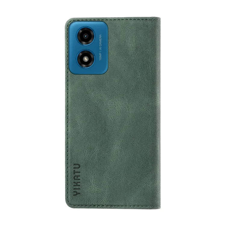YIKATU YK-004 For Motorola Moto E14 4G / G04 4G / G04s 4G / G24 4G Case Flip Stand Skin-Touch Leather Phone Cover