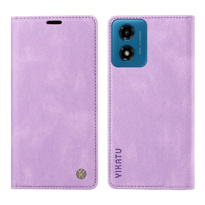 YIKATU YK-004 For Motorola Moto E14 4G / G04 4G / G04s 4G / G24 4G Case Flip Stand Skin-Touch Leather Phone Cover
