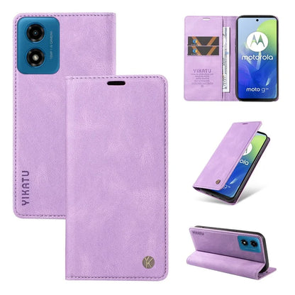 YIKATU YK-004 For Motorola Moto E14 4G / G04 4G / G04s 4G / G24 4G Case Flip Stand Skin-Touch Leather Phone Cover
