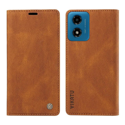 YIKATU YK-004 For Motorola Moto E14 4G / G04 4G / G04s 4G / G24 4G Case Flip Stand Skin-Touch Leather Phone Cover