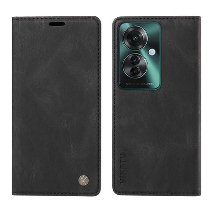 YIKATU YK-004 For Oppo Reno11 F 5G / F25 Pro 5G Leather Case Skin-touch Wallet Phone Cover