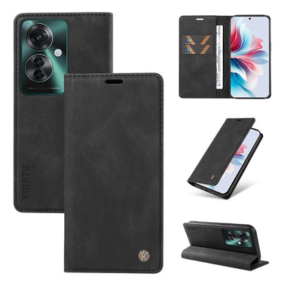 YIKATU YK-004 For Oppo Reno11 F 5G / F25 Pro 5G Leather Case Skin-touch Wallet Phone Cover