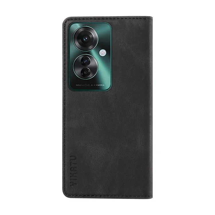 YIKATU YK-004 For Oppo Reno11 F 5G / F25 Pro 5G Leather Case Skin-touch Wallet Phone Cover