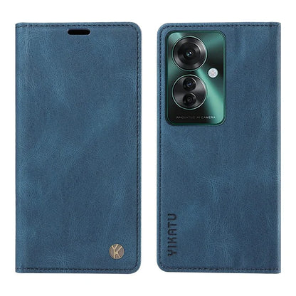 YIKATU YK-004 For Oppo Reno11 F 5G / F25 Pro 5G Leather Case Skin-touch Wallet Phone Cover