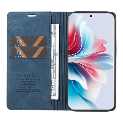 YIKATU YK-004 For Oppo Reno11 F 5G / F25 Pro 5G Leather Case Skin-touch Wallet Phone Cover