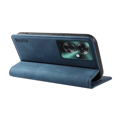 YIKATU YK-004 For Oppo Reno11 F 5G / F25 Pro 5G Leather Case Skin-touch Wallet Phone Cover