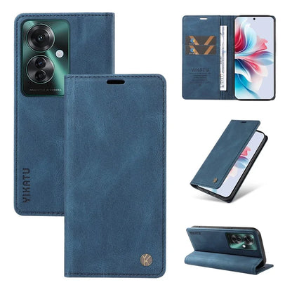 YIKATU YK-004 For Oppo Reno11 F 5G / F25 Pro 5G Leather Case Skin-touch Wallet Phone Cover
