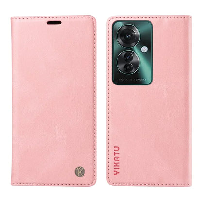 YIKATU YK-004 For Oppo Reno11 F 5G / F25 Pro 5G Leather Case Skin-touch Wallet Phone Cover