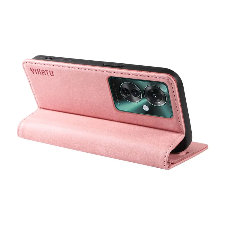 YIKATU YK-004 For Oppo Reno11 F 5G / F25 Pro 5G Leather Case Skin-touch Wallet Phone Cover
