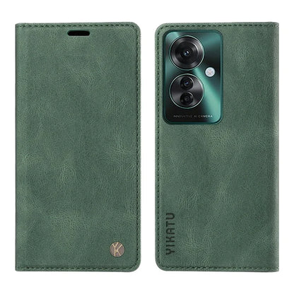 YIKATU YK-004 For Oppo Reno11 F 5G / F25 Pro 5G Leather Case Skin-touch Wallet Phone Cover