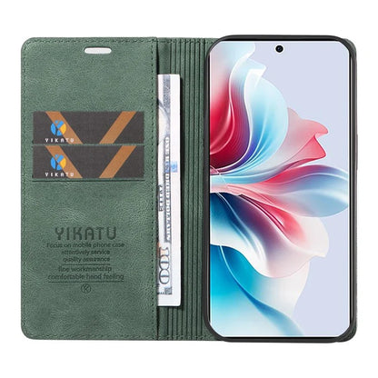 YIKATU YK-004 For Oppo Reno11 F 5G / F25 Pro 5G Leather Case Skin-touch Wallet Phone Cover