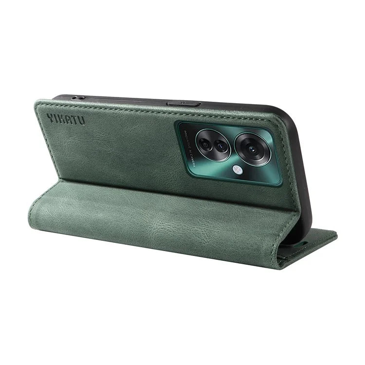 YIKATU YK-004 For Oppo Reno11 F 5G / F25 Pro 5G Leather Case Skin-touch Wallet Phone Cover