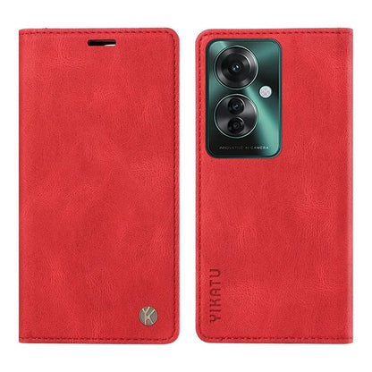 YIKATU YK-004 For Oppo Reno11 F 5G / F25 Pro 5G Leather Case Skin-touch Wallet Phone Cover