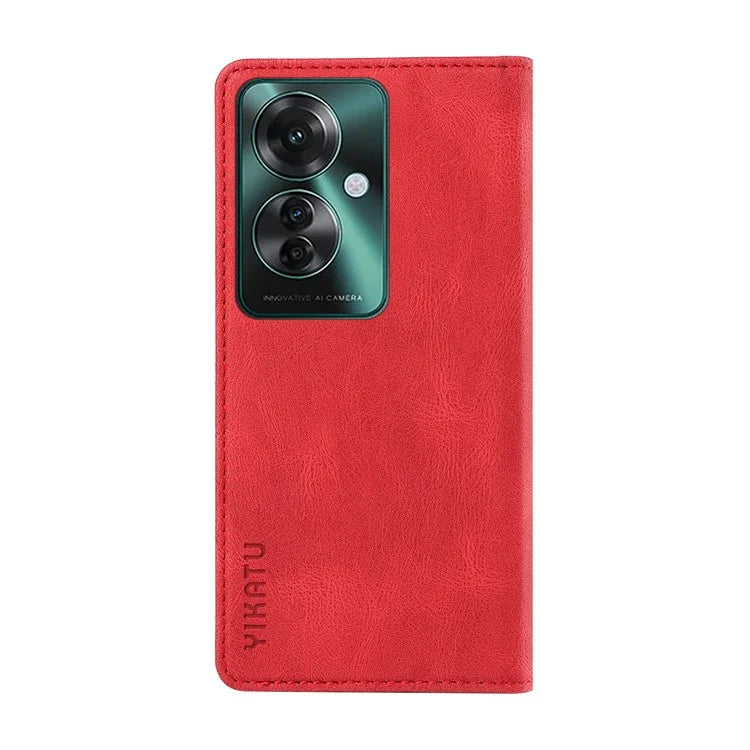 YIKATU YK-004 For Oppo Reno11 F 5G / F25 Pro 5G Leather Case Skin-touch Wallet Phone Cover