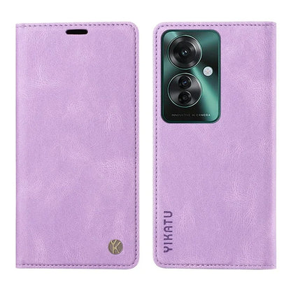 YIKATU YK-004 For Oppo Reno11 F 5G / F25 Pro 5G Leather Case Skin-touch Wallet Phone Cover