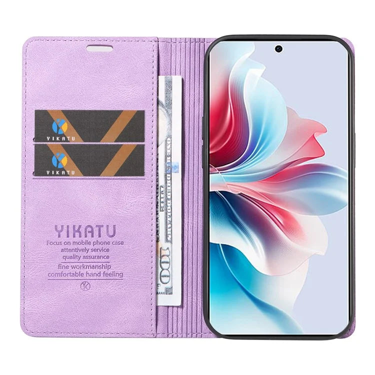 YIKATU YK-004 For Oppo Reno11 F 5G / F25 Pro 5G Leather Case Skin-touch Wallet Phone Cover