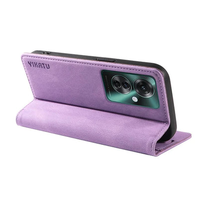 YIKATU YK-004 For Oppo Reno11 F 5G / F25 Pro 5G Leather Case Skin-touch Wallet Phone Cover