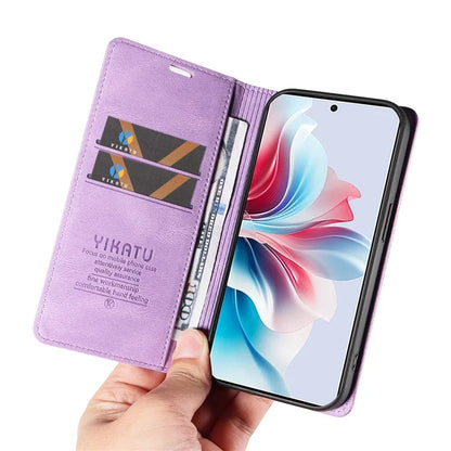 YIKATU YK-004 For Oppo Reno11 F 5G / F25 Pro 5G Leather Case Skin-touch Wallet Phone Cover
