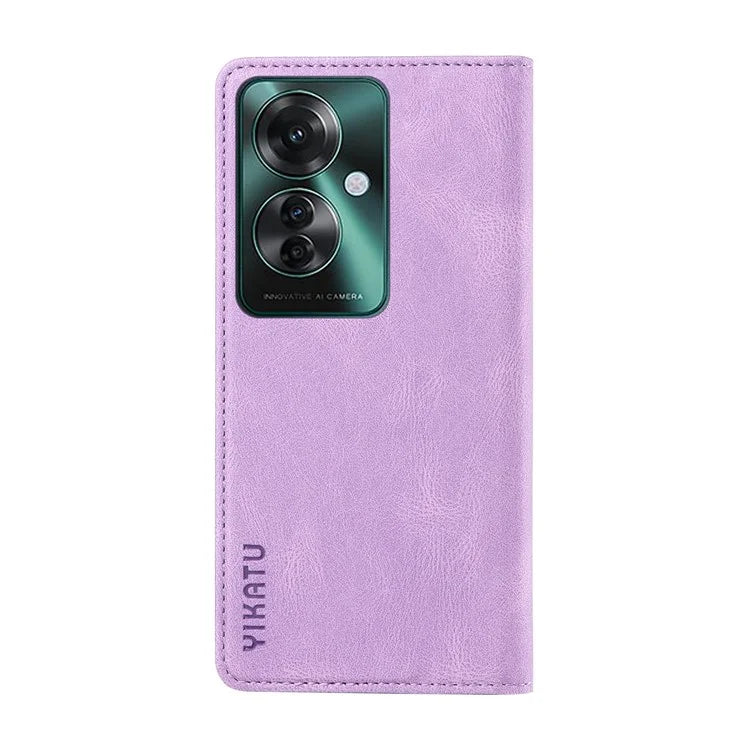 YIKATU YK-004 For Oppo Reno11 F 5G / F25 Pro 5G Leather Case Skin-touch Wallet Phone Cover