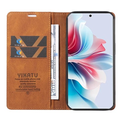 YIKATU YK-004 For Oppo Reno11 F 5G / F25 Pro 5G Leather Case Skin-touch Wallet Phone Cover