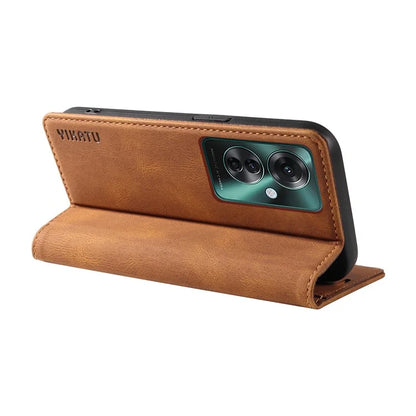 YIKATU YK-004 For Oppo Reno11 F 5G / F25 Pro 5G Leather Case Skin-touch Wallet Phone Cover