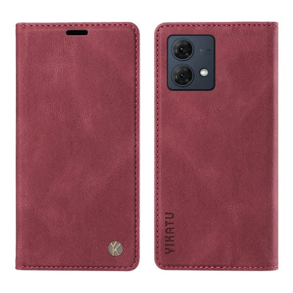 YIKATU YK-004 For Motorola Moto G84 5G Case Skin Touch PU Leather Stand Phone Cover