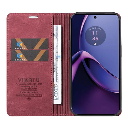 YIKATU YK-004 For Motorola Moto G84 5G Case Skin Touch PU Leather Stand Phone Cover