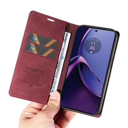 YIKATU YK-004 For Motorola Moto G84 5G Case Skin Touch PU Leather Stand Phone Cover